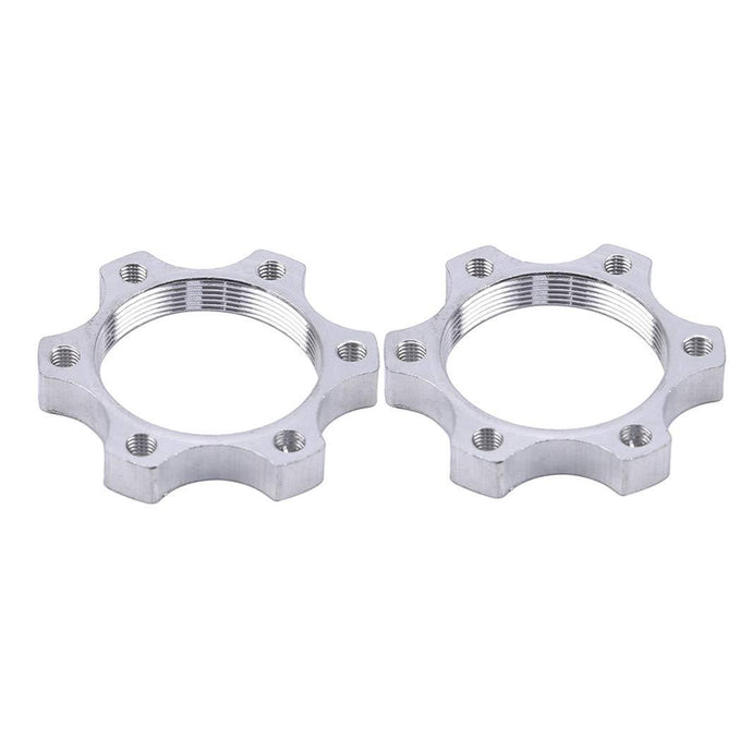 YouCY 2 Pcs Bicycle Free Wheel Hubs Disc Brake Rotor Disc 6 Bolt Bicycle Freewheel Threaded Hubs Disk Bike Disc Brake Rotor Flange Adapter,44MM
